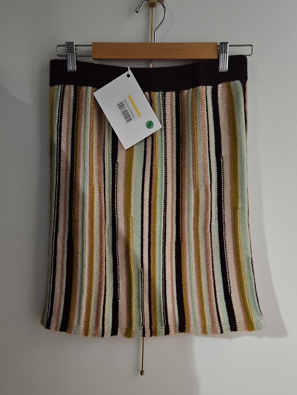 ALYSI Striped Knit Pencil Skirt in Multi Colors
